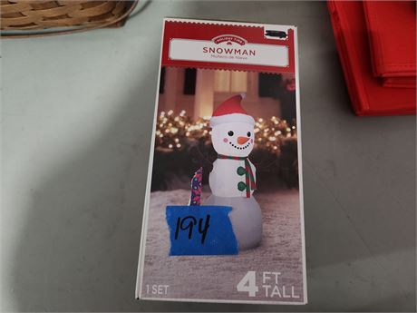 4 Foot Tall Blow Up Snowman