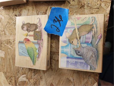 5 Mice & Rabbit Stamps