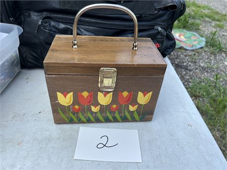 Vtg Wooden Purse