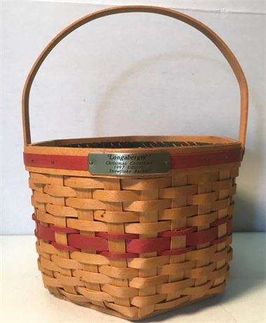 1997 Longaberger Christmas Collection Snowflake Basket