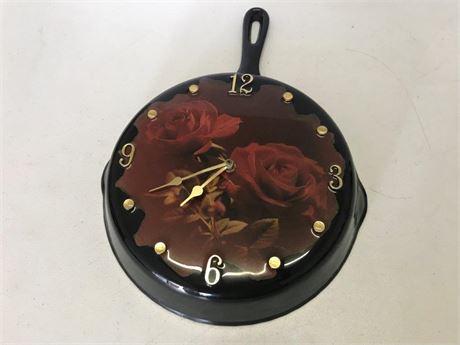 Cast Iron Skillet Wall Clock