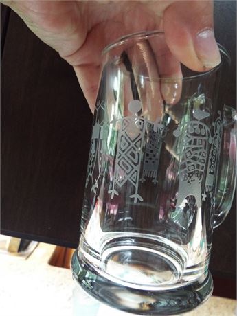 Printed Glass Beer Mugs