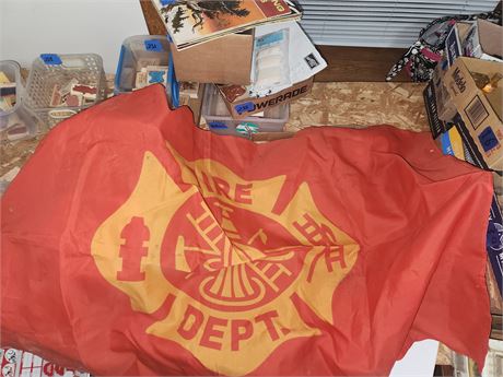 Large Fire Dept Flag
