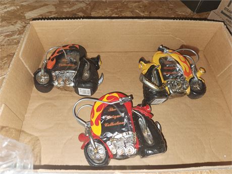 3 motorcycle picture frames