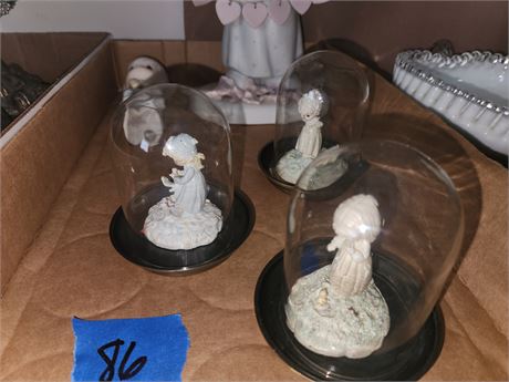 3 Metal, 1 Common Size, 1 Giant size Precious Moment Figurines