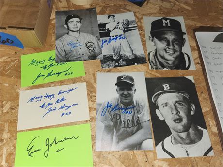 Autographed Baseball Postcards,Photo of Women at The Tomb of the Unknown Soldier