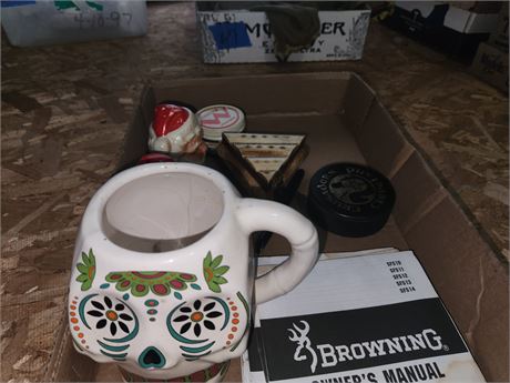 Sugar Skull Mug, Hockey Puck, Browning Manuals