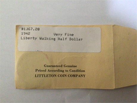 1942 Walking Liberty 1/2 Dollar