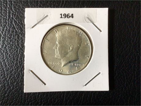 1964 Kennedy 1/2 Dollar - Silver
