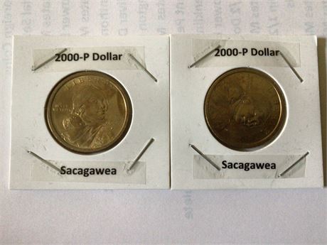 2 -  2000 Sacagawea Dollar Coins