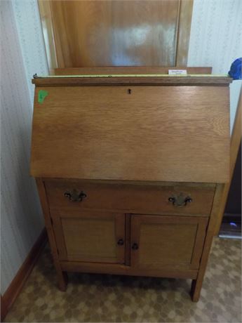 Oak Drop Front Desk