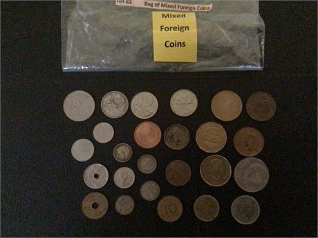 Bag of Mixed Foreign Coins