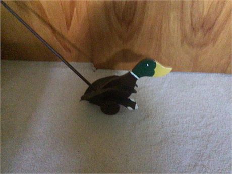 Childs Walk Behind Wooden Duck Toy