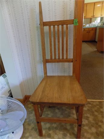 Oak Chair, matches Drop Desk (1)