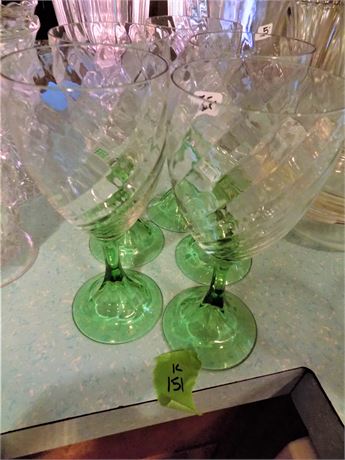 Glassware Green Stem