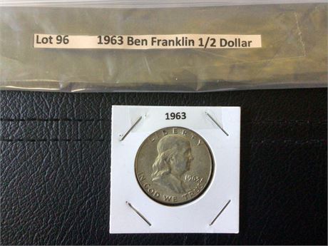 1963 Ben Franklin 1/2 Dollar