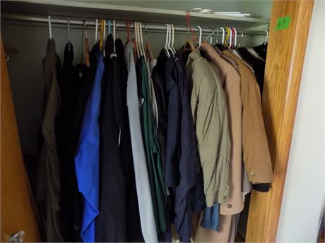 Men's Clothing and Coats, Mostly XL, Name Brands