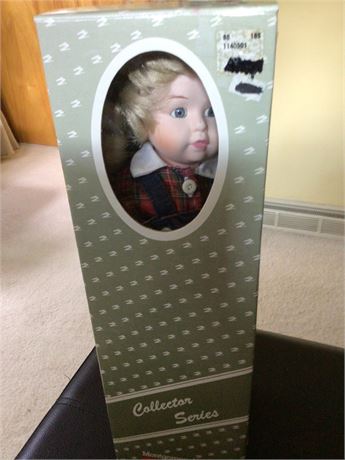 Vintage Porcelain Doll - New in Box - 16" Tall