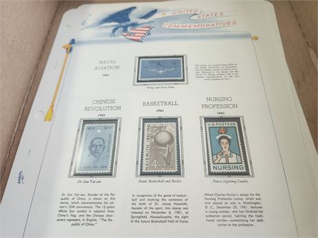 4 pages of Commemorative Stamps in Mint Condition