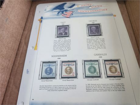 4 pages of Commemorative Stamps in Mint Condition