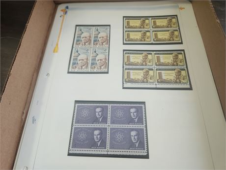 4 pages of Commemorative Stamps in Mint Condition