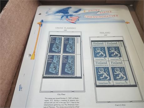 4 pages of Commemorative Stamps in Mint Condition