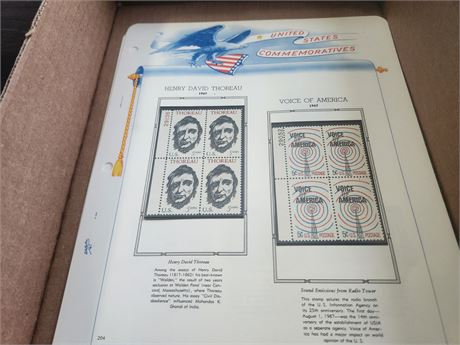 4 pages of Commemorative Stamps in Mint Condition