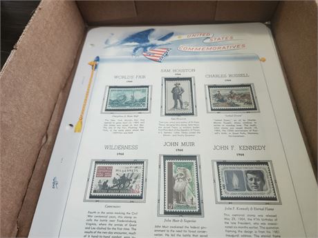4 pages of Commemorative Stamps in Mint Condition