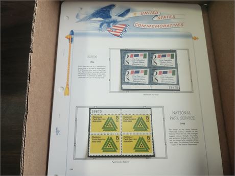 4 pages of Commemorative Stamps in Mint Condition