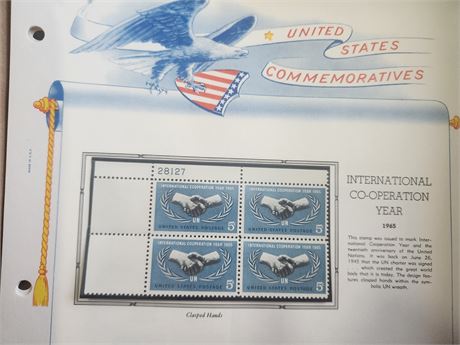 4 pages of Commemorative Stamps in Mint Condition