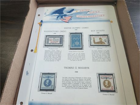 4 pages of Commemorative Stamps in Mint Condition