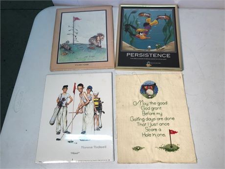 4 Golf Themed Art