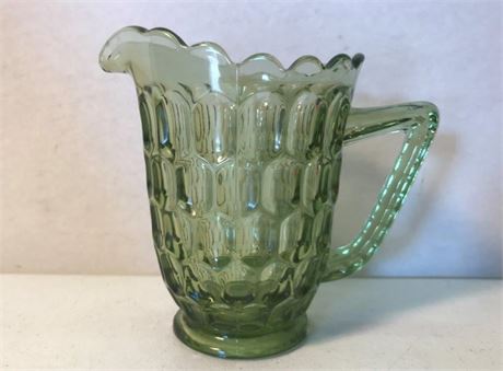 Green Fenton Creamer