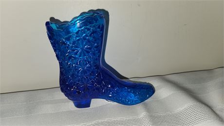 Fenton Blue Daisy and Button Boot