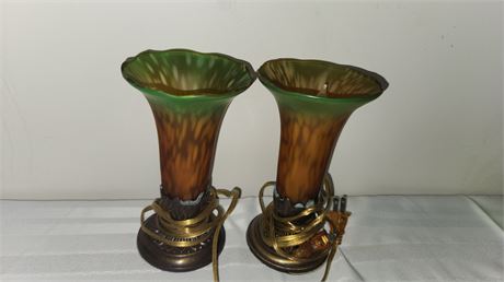 Pair of Glass Lamps