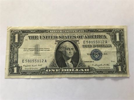 1957A US $1 Silver Cert.