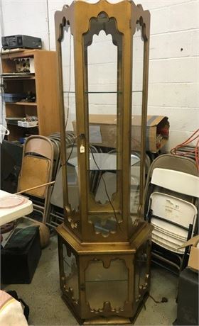 Two Pc. Lighted Curio Cabinet