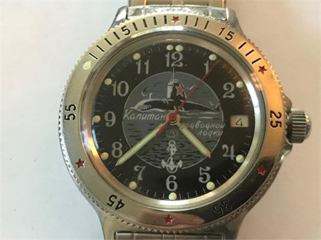 Amphibian Automatic Russian Submarine Watch