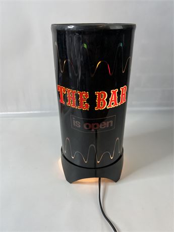 Rotating Lighted Bar Open Sign