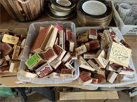 Huge Lot of Craft Stamps - 3 Boxes