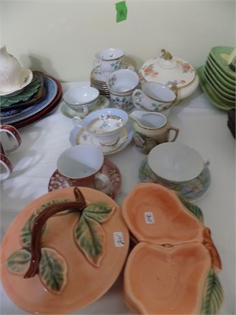 Vintage Serving Dishes, Tea cups, Fruit Plates