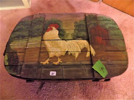 Painted Rooster Basket