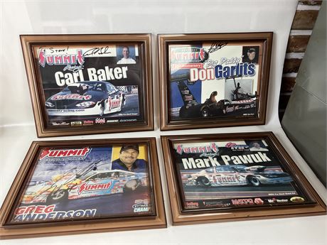 Framed and Signed Nascar Racer Prints