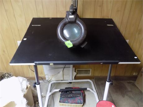Drafting Table and Light