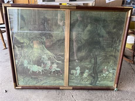 Oriental Art Framed with Light