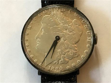 1889 Genuine Silver Dollar Quarter Watch