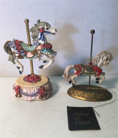 2 Misc. Carousel Figurines
