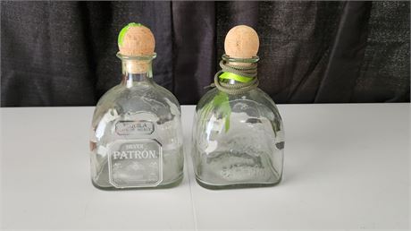 Lot Of 2  Patron Bottles. 1.75 Liter