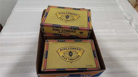Lot Of 3 King Edward Cigar Boxes.