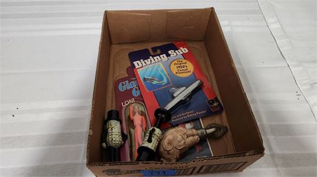 Mr. Peanut Salt & Pepper Shakers  Elephant Bottle Opener & Vintage Toys